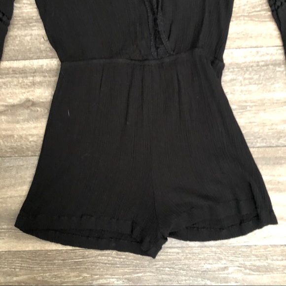Black Bell Sleeve Romper - Picture 3 of 5